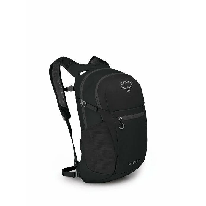 Black Osprey backpack on a white background