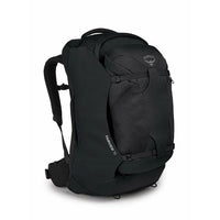 Black Osprey backpack on a white background