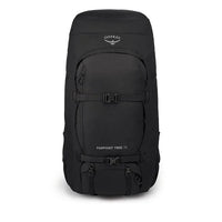 Black Osprey backpack on a white background
