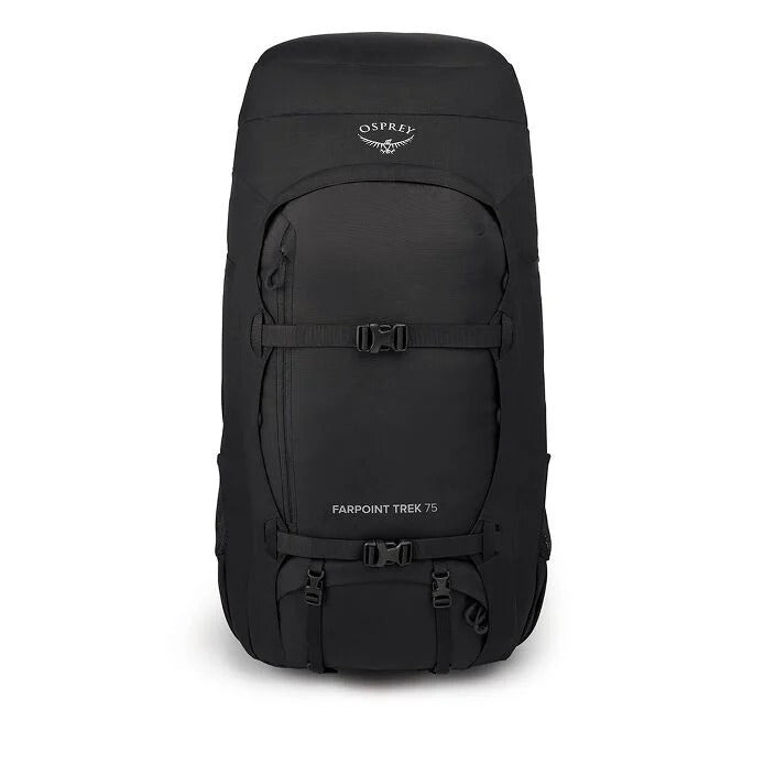 Black Osprey backpack on a white background