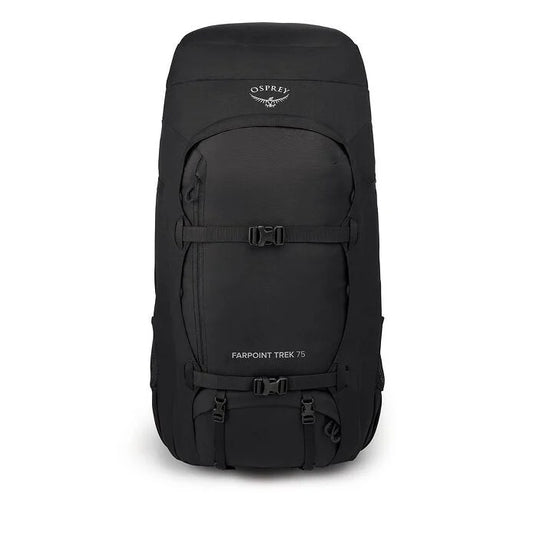 Black Osprey backpack on a white background