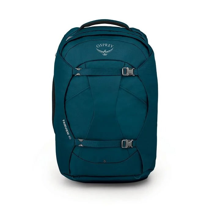 Teal Osprey backpack on a white background