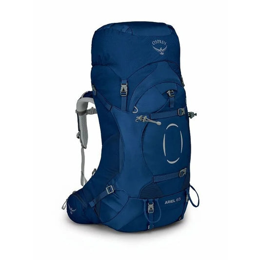 Blue Osprey backpack on a white background