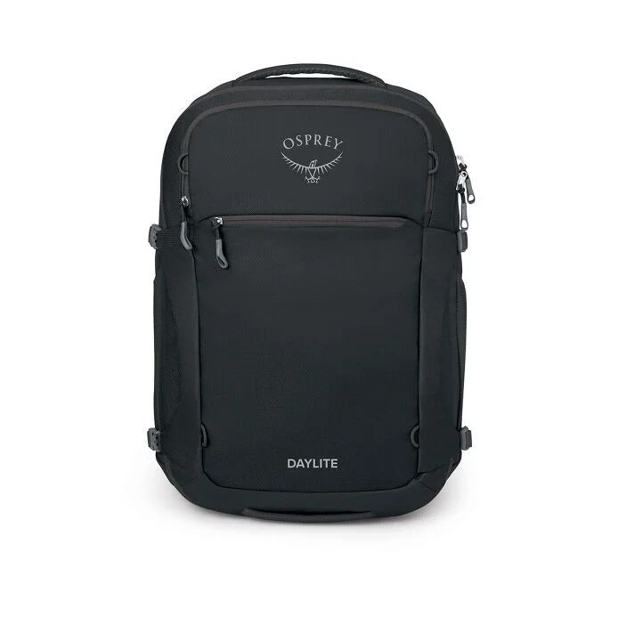 Black Osprey Daylite backpack on a white background