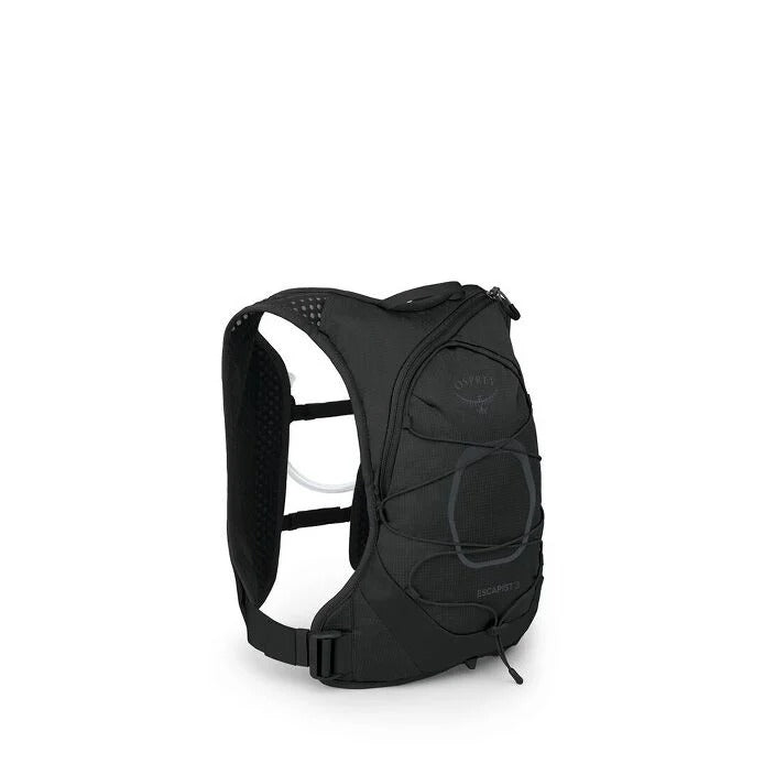 Black hydration vest on a white background