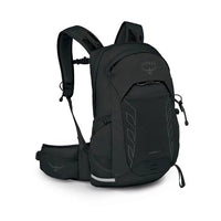 Black Osprey backpack on a white background