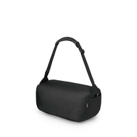 Ultralight stuff duffel bag, black, curved top handle and front zipper