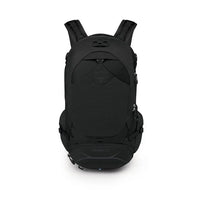 Black backpack on a white background