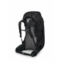 Black backpack on a white background