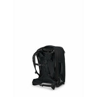 Black backpack on a white background