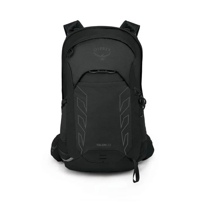 Black Osprey backpack on a white background