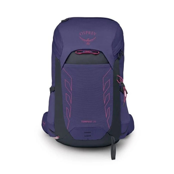Purple Osprey backpack on a white background