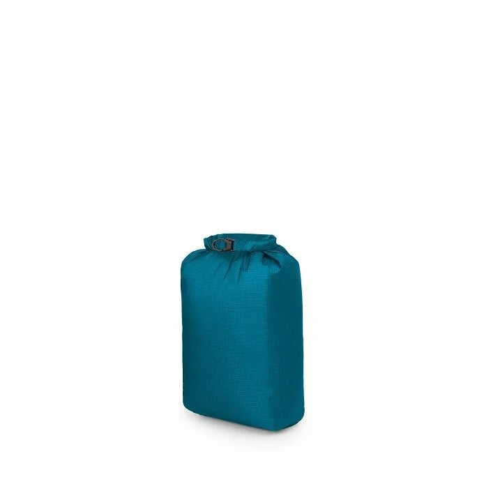Teal dry bag on a white background