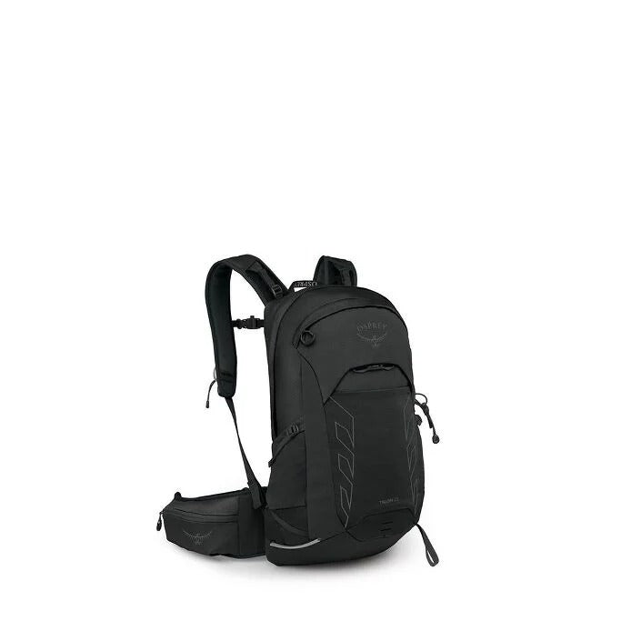 Black Osprey backpack on a white background