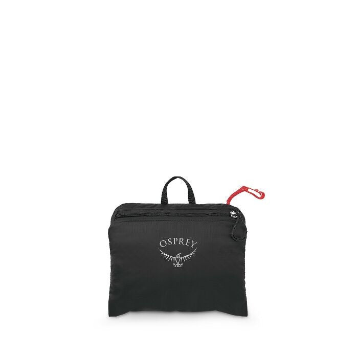 Ultralight stuff duffel bag, black, OSPREY logo front and red pull tab