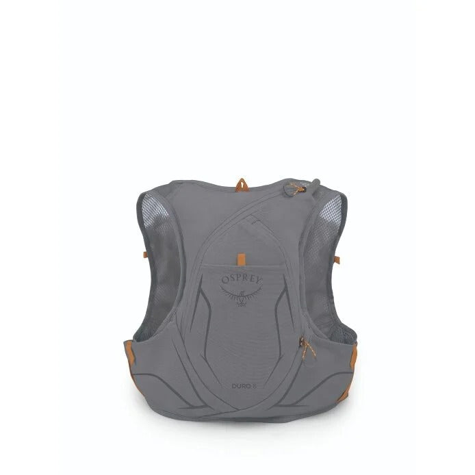 Gray Osprey hiking vest on a white background