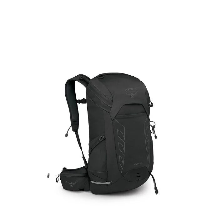 Black Osprey backpack on a white background