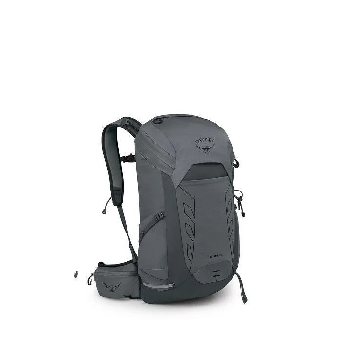 Gray Osprey backpack on a white background