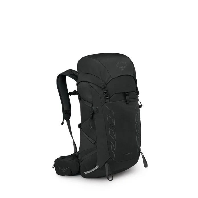 Black Osprey backpack on a white background