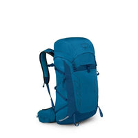Blue Osprey backpack on a white background