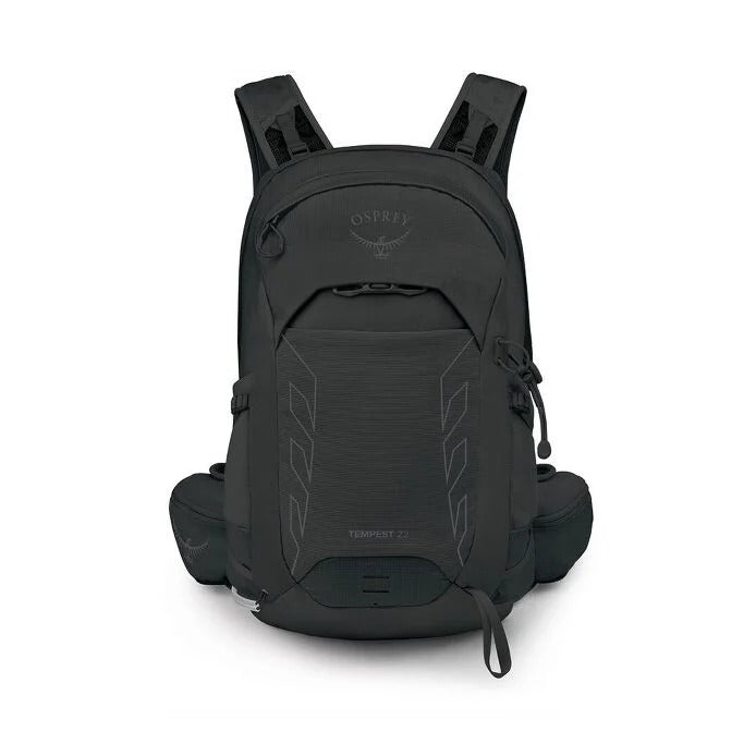 Black Osprey backpack on a white background