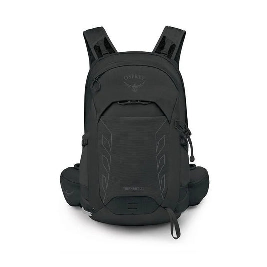 Black Osprey backpack on a white background