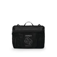 Black Osprey travel bag on a white background