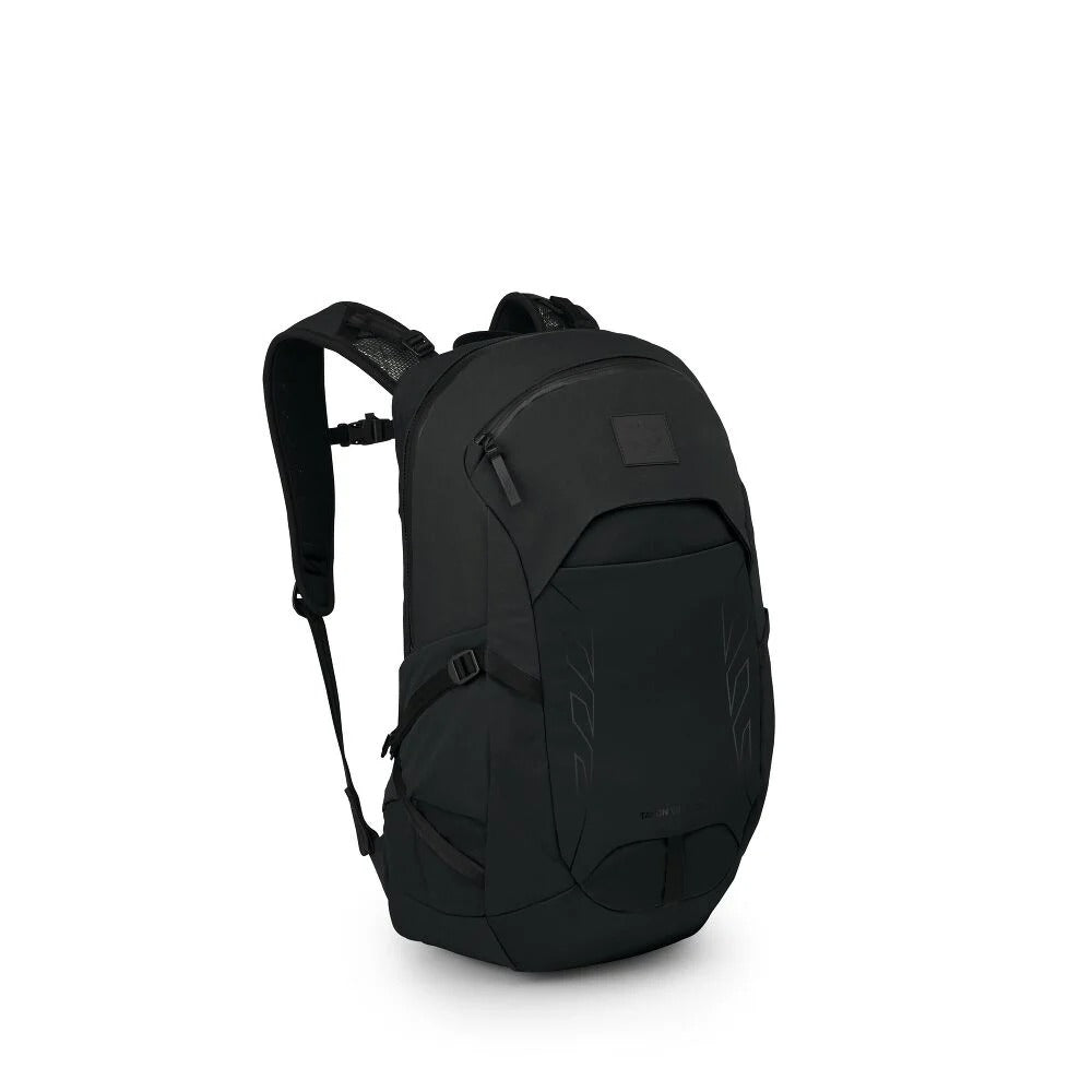 22 VSN^ backpack in black with padded straps and front organizer pocket