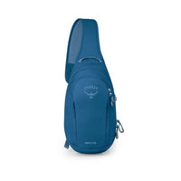 Blue Osprey sling bag on a white background