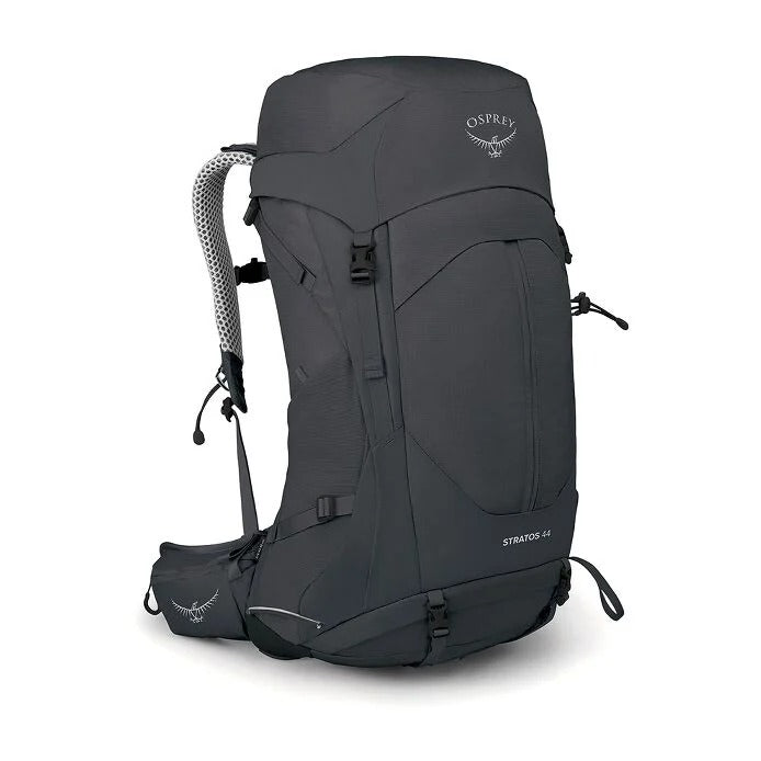 Gray Osprey backpack on a white background
