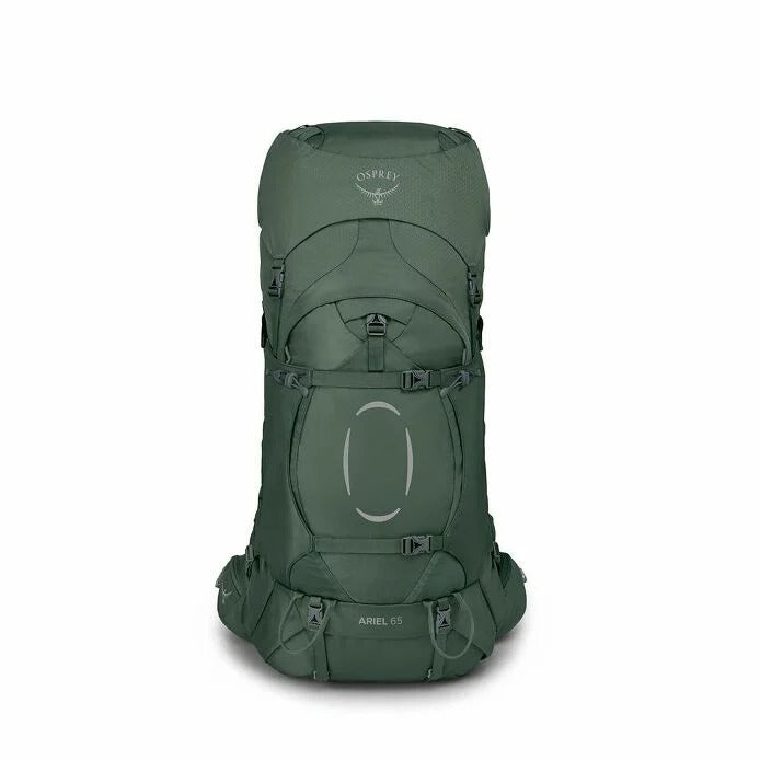 Green Osprey backpack on a white background