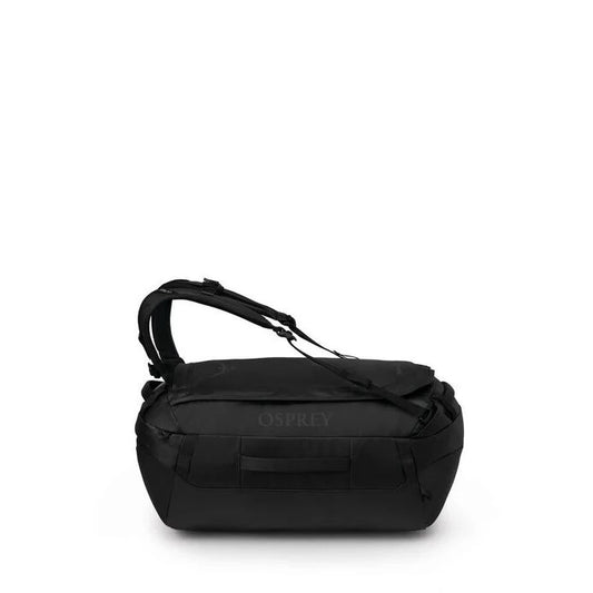 Black Osprey backpack on a white background