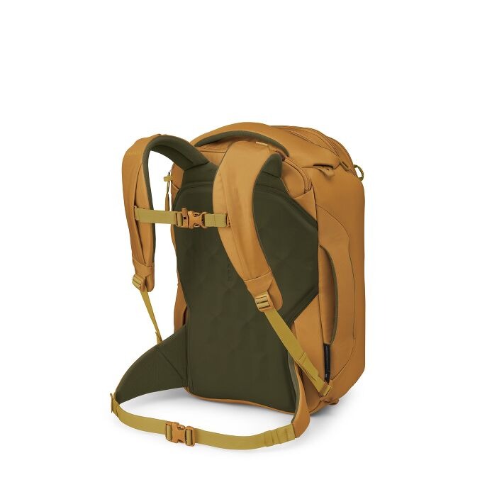 Barley brown 30L travel backpack with padded back panel and adjustable straps