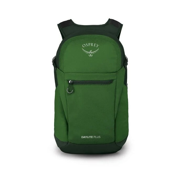 Green Osprey backpack on a white background