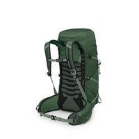 Green hiking backpack on a white background