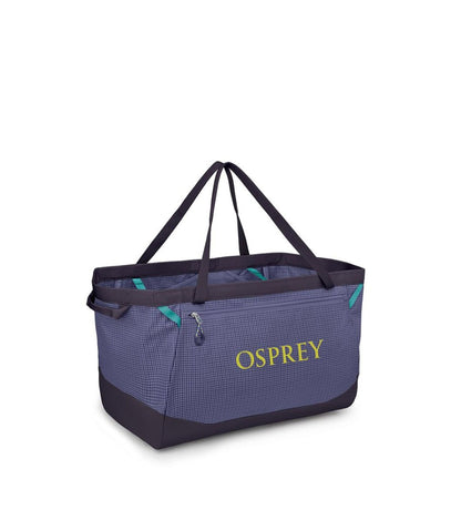 Blue Osprey tote bag on a white background