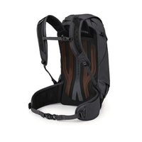 Raven Black hiking backpack back panel with mesh and adjustable harness straps