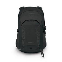 Black Osprey backpack on a white background