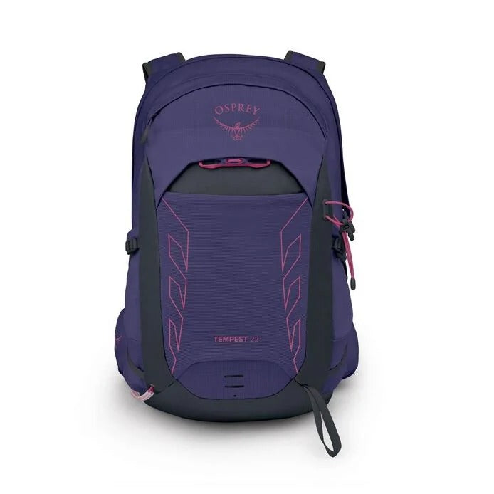 Purple Osprey backpack on a white background