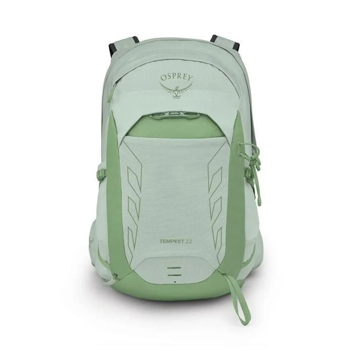 Green Osprey backpack on a white background