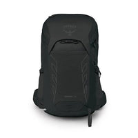 Black Osprey backpack on a white background