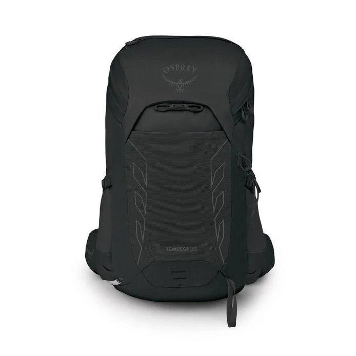 Black Osprey backpack on a white background