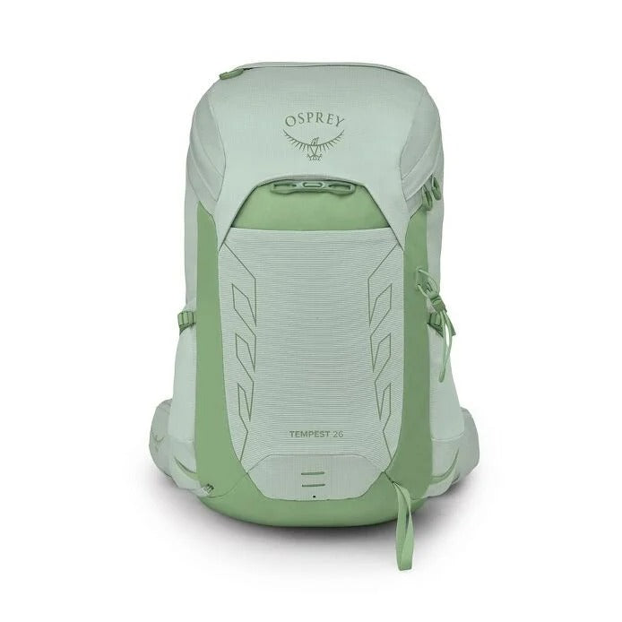 Green Osprey backpack on a white background