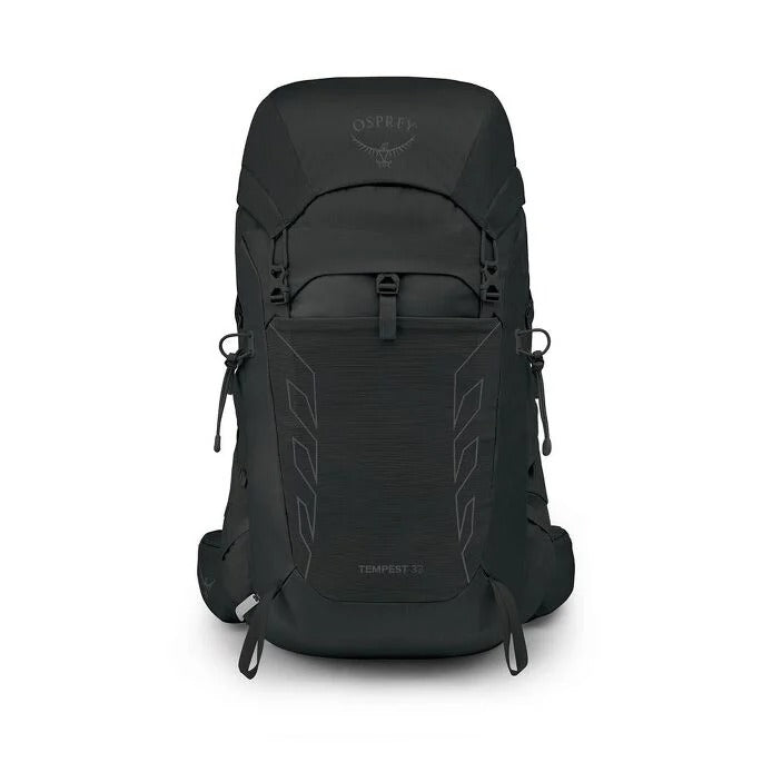 Black Osprey backpack on a white background