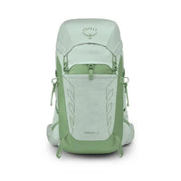Green Osprey backpack on a white background