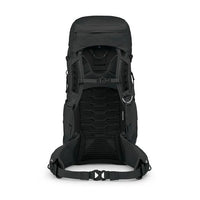 Black backpack on a white background